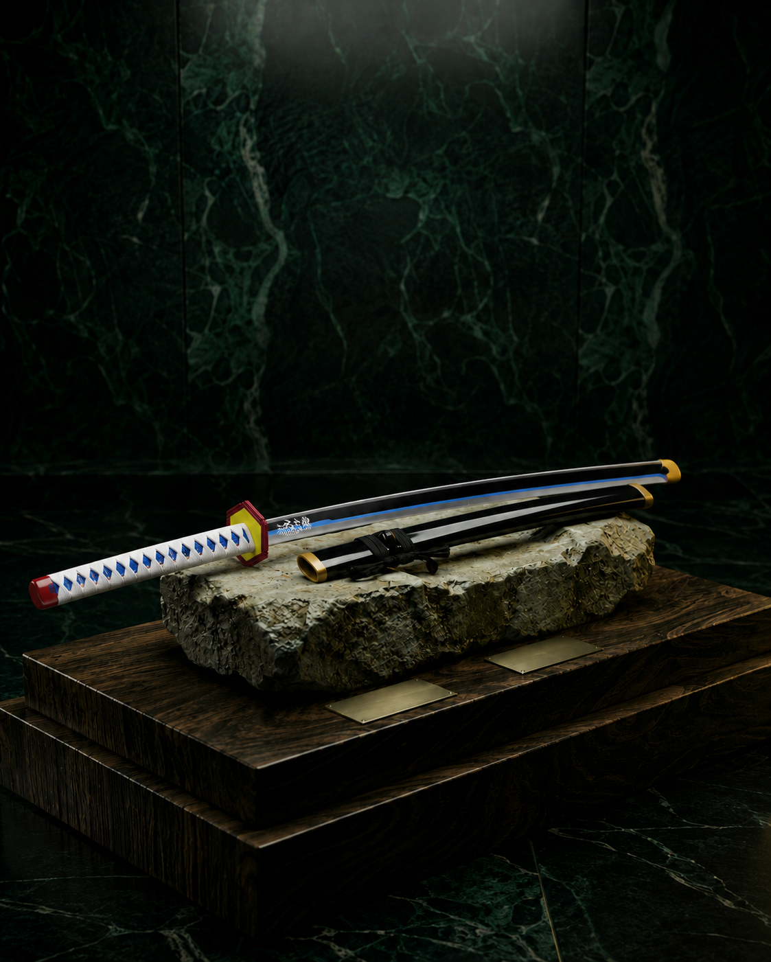 Wooden Katana - Giyu Nichirin blade